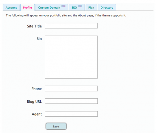 قم بإنشاء محفظة تصوير احترافية عبر الإنترنت في 5 دقائق باستخدام Pullfolio Profile1