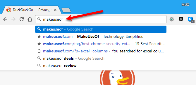 اختصار لكتابة URL في Chrome