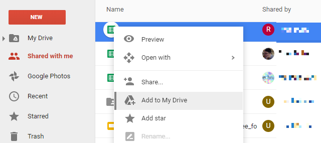 تمت مشاركة Google Drive معي