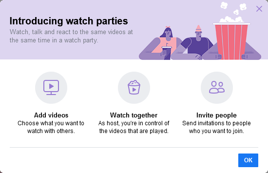 نظرة عامة على Facebook Watch Party