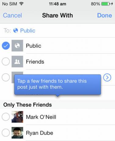 تطبيق Facebook iOS - مشاركة الصور
