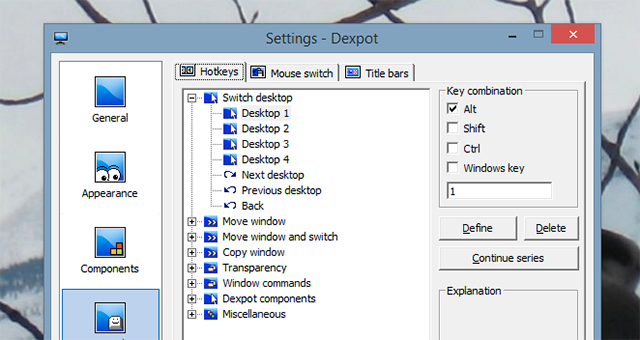 dexpot-إعدادات