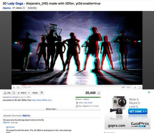يوتيوب أشرطة الفيديو 3D