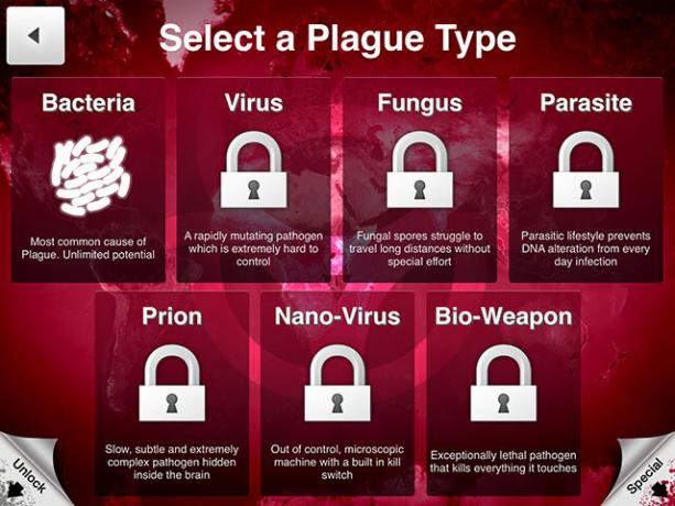 اختر مرضًا وامسح الإنسانية في شركة Plague Inc. نوع الطاعون