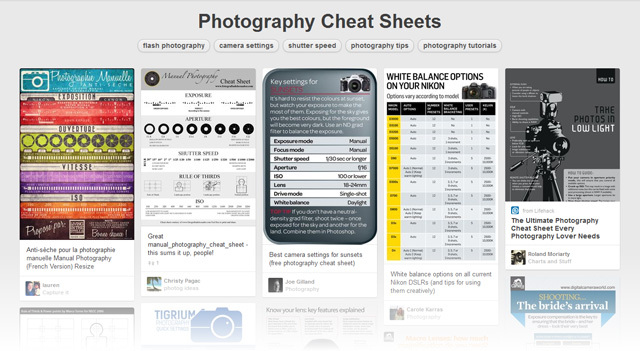 بينتيريست - صفائح Cheet و Infographics