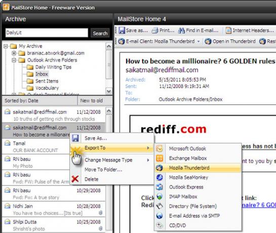 MailStore Home - واحدة من أسهل أدوات النسخ الاحتياطي المجانية للبريد الإلكتروني المتاحة [Windows] mailstorehome09