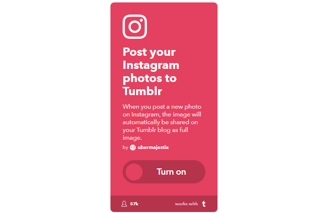 دليل IFTTT النهائي: استخدم أقوى أدوات الويب مثل Pro 44IFTTT InstagramToTumblr