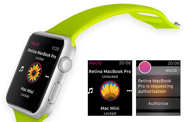 افتح قفل Mac باستخدام ساعة Apple Watch أو Android Wear Device macid