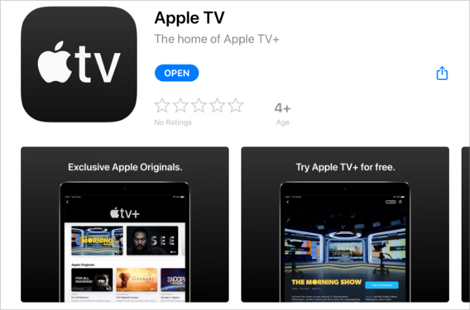 Apple TV على متجر التطبيقات