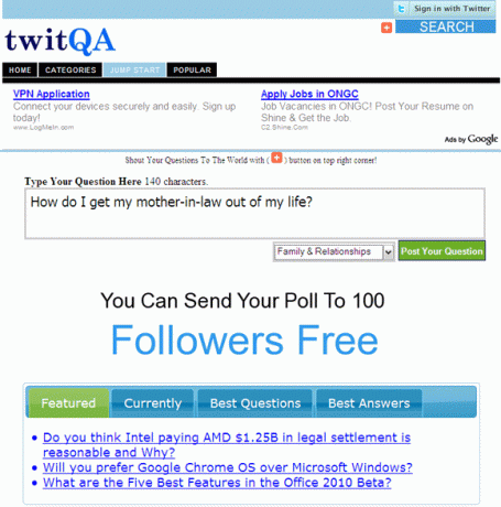 6 تطبيقات Twitter على الويب لطرح الأسئلة من Twitter Crowd twitQA