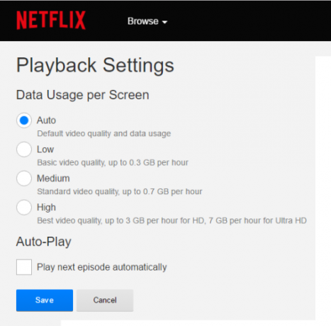 Roku Netflix تغيير الجودة