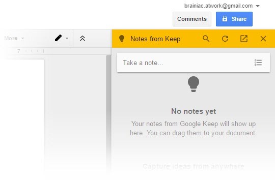 أضف قوة Google Keep إلى مستندات Google بنقرة واحدة Google Keep Drag Notes