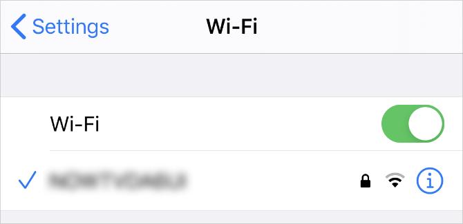 إعدادات شبكة Wi-Fi على iPhone