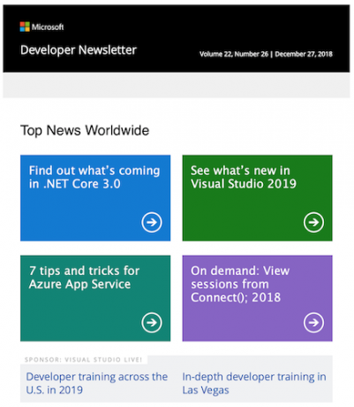 نشرة Microsoft Development
