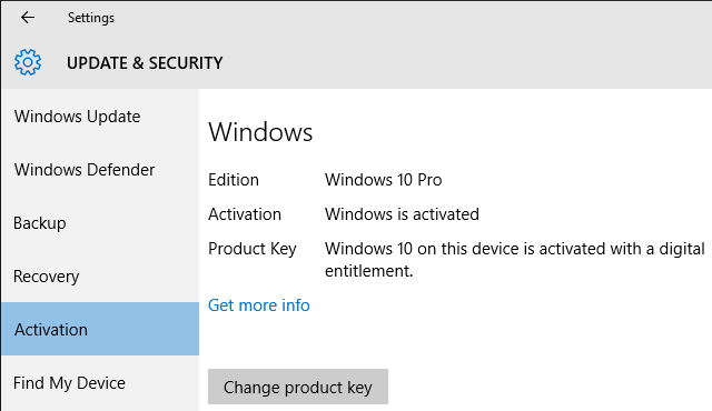استحقاق Windows 10 الرقمي
