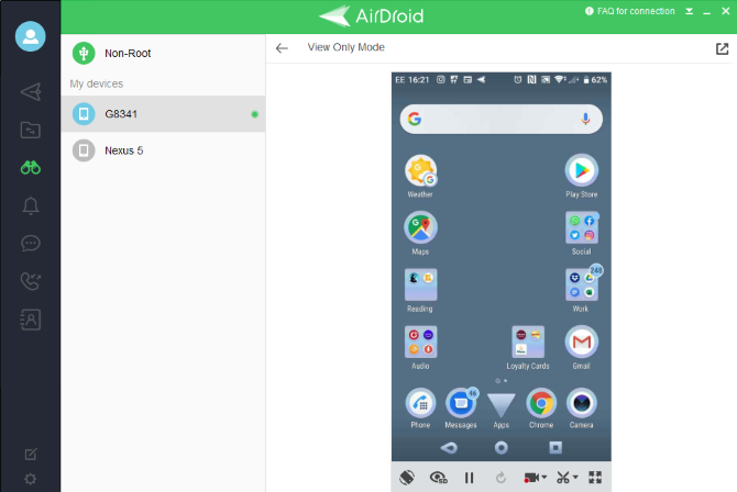 قم بتسجيل شاشة Android على جهاز الكمبيوتر الخاص بك باستخدام AirDroid