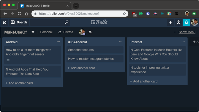 ليلة Trello