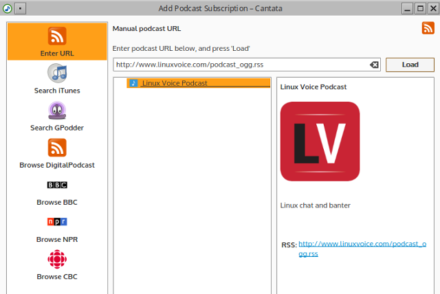 لينكس - بودكاست - أدوات - كانتاتا - إضافة - بودكاست