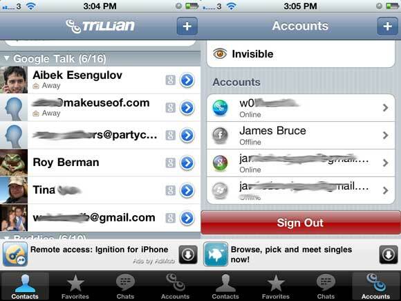 أفضل 10 تطبيقات iPhone أحب استخدام Trillian الأكثر